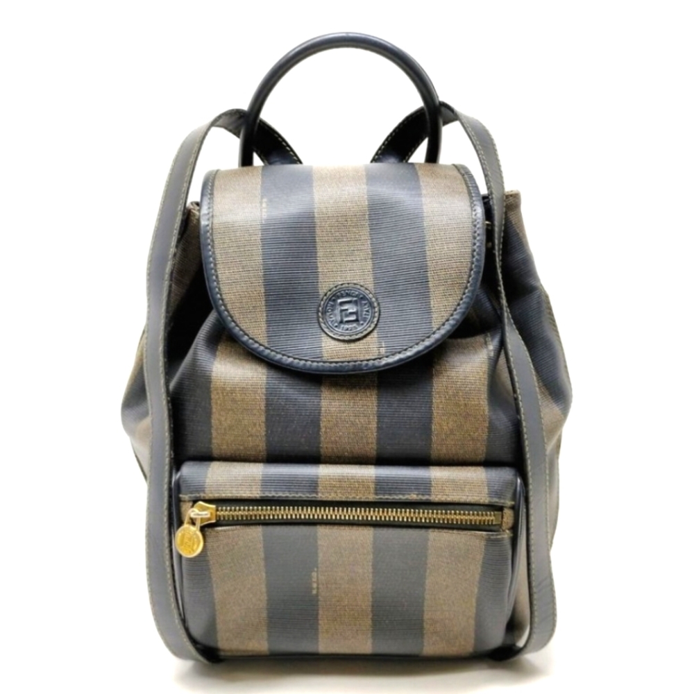 FENDI PENQUIN STRIPED BACKPACK PVC STUNNING 😍 ♥️ ✨️ PRELOVED